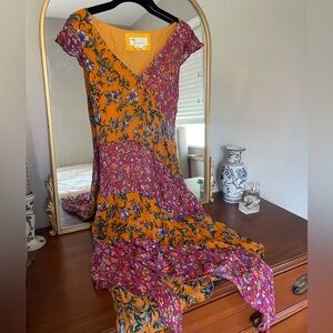 Anthropologie Floral Midi Dress